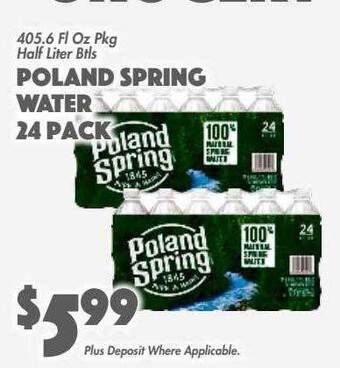 The Food Emporium Poland spring water 24 pack offer