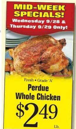 Morton Williams Perdue whole chicken offer