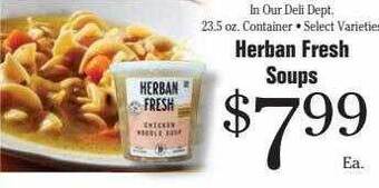 Morton Williams Herban fresh soups offer