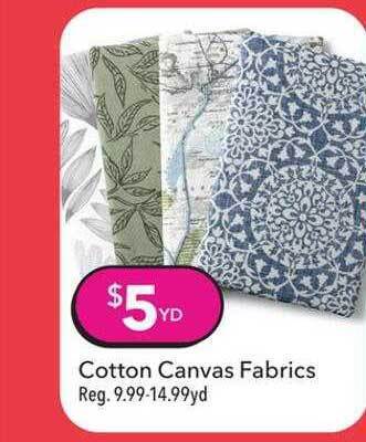 JOANN Cotton canvas fabrics offer