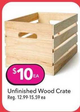 JOANN Unfinished wood crate offer