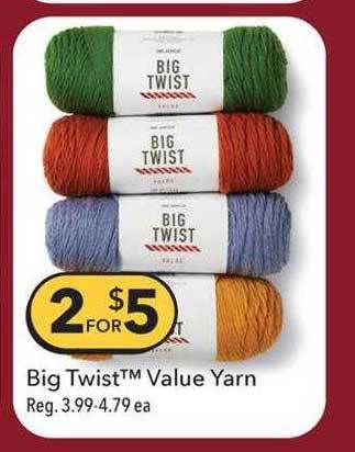 JOANN Big twist value yarn offer