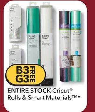 JOANN Cricut rolls & smart materials offer