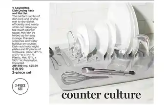 Avon Countertop dish drying rack and mat set offer