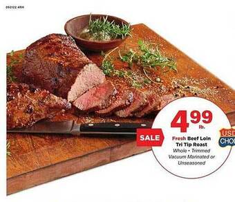 Stater Bros Beef loin tri tip roast offer