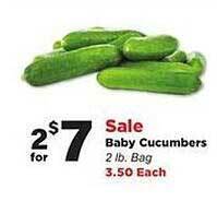 Stater Bros Baby cucumbers offer