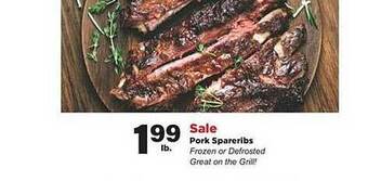 Stater Bros Pork spareribs offer