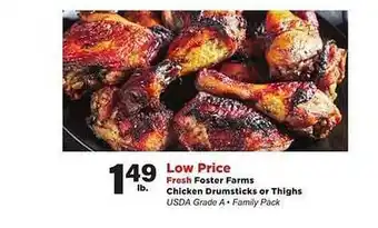 Stater Bros Foster farms chicken drumsticks or thighs offer