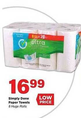 Stater Bros Simply done paper towels offer
