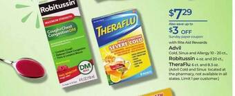 Rite Aid Advil, robitussin, theraflu offer