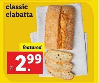 Lidl Classic ciabatta offer