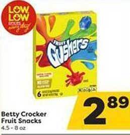 Weis Markets Betty crocker fruit snacks offer