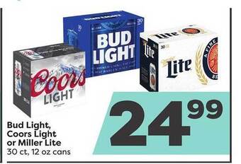 Weis Markets Bud light, coors light or miller lite offer