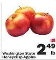 Weis Markets Washington state honeycrisp apples offer