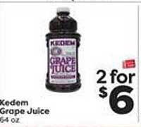 Weis Markets Kedem grape juice offer