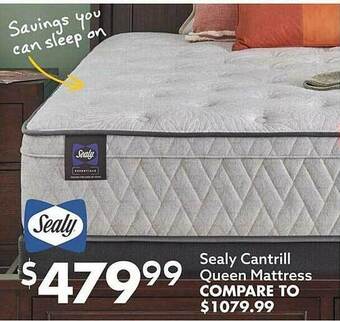 Big Lots Sealy cantrill queen mattress offer