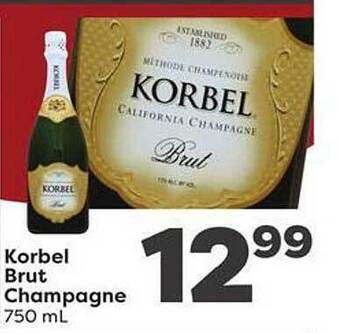 Weis Markets Korbel brut champagne offer