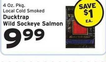 Hannaford Ducktrap wild sockeye salmon offer