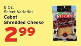 Hannaford Cabot shredded cheese offer
