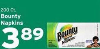 Hannaford Bounty napkins offer