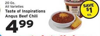 Hannaford Taste of inspirations angus beef chili offer