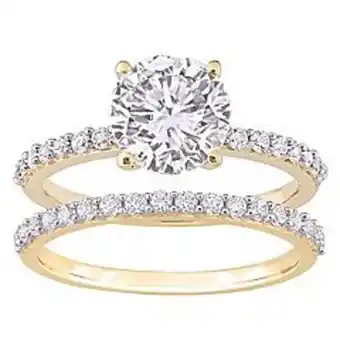 Kohl's Stella grace 10k gold lab-created white sapphire engagement ring set offer
