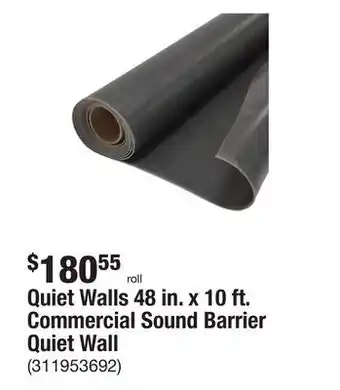 The Home Depot Quiet walls 48 in. x 10 ft. commercial sound barrier quiet wall offer
