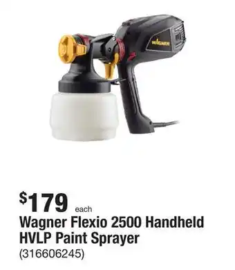 The Home Depot Wagner flexio 2500 handheld hvlp paint sprayer offer