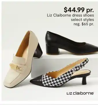 JC Penney Liz claiborne dress shoes offer