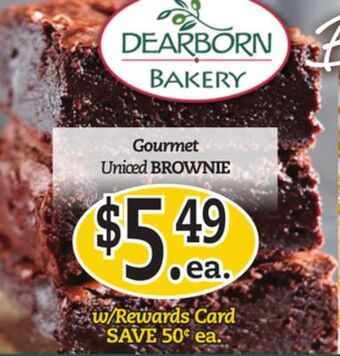 Dearborn Market Gourmet uniced brownie offer