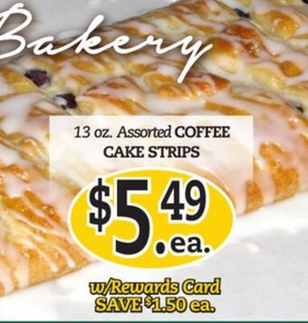 Dearborn Market Coffee cake strips offer
