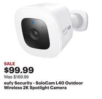 Best Buy Eufy security - solocam l40 outdoor wireless 2k spotlight camera offer