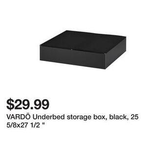 Ikea Vardö underbed storage box, black, 25 5/8x27 1/2 " offer