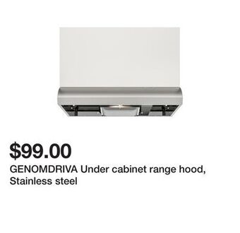 Ikea Genomdriva under cabinet range hood, stainless steel offer