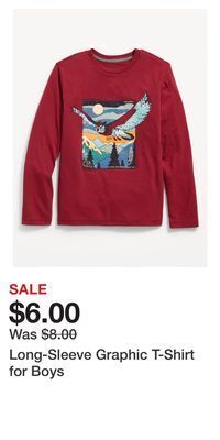 Old Navy Long-sleeve graphic t-shirt for boys offer