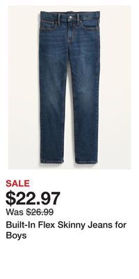 Old Navy Built-in flex skinny jeans for boys offer