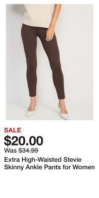 Old Navy Extra high-waisted stevie skinny ankle pants for women offer