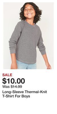 Old Navy Long-sleeve thermal-knit t-shirt for boys offer