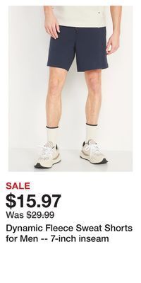 Old Navy Dynamic fleece sweat shorts for men -- 7-inch inseam offer
