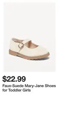 Old Navy Faux-suede mary-jane shoes for toddler girls offer