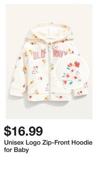 Old Navy Unisex logo zip-front hoodie for baby offer