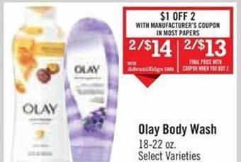 Price Chopper Olay body wash offer