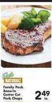 Fairplay Family pack bone-in center cut pork chops offer