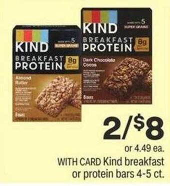 CVS Kind breakfast or protein bars offer