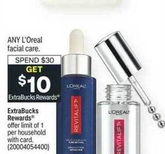 CVS L'oréal facial care offer