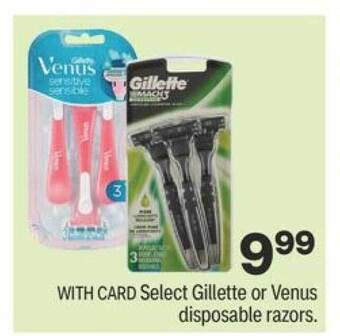 CVS Gillette or venus disposable razors offer