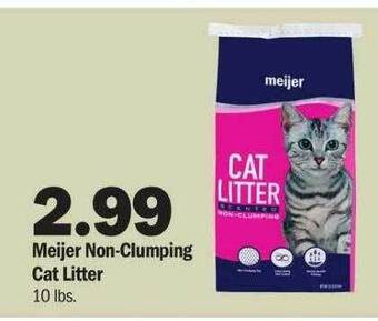 Meijer Meijer non-clumping cat litter offer