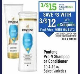 Price Chopper Pantene pro-v shampoo or conditioner offer