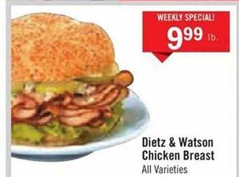 Price Chopper Dietz & watson chicken breast offer