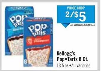 Price Chopper Kellogg's pop tarts 8 ct. offer